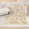 12 Pack: Gold Glitter Script Alphabet Stickers by Recollections™